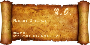 Masan Orsika névjegykártya